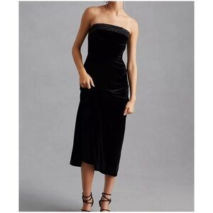 Anthropologie Payal Jain Beaded Velvet Maxi Dress